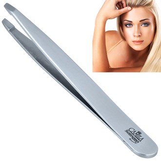 Kiehl Solingen 10cm Precision Tweezers, Teflon Black Coating, Slanted Tips  - KnifeCenter - 1285 10 6306