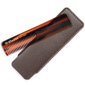 Altesse 11044 Fine Tooth Comb Pocket Comb Tortoiseshell Hair Styling Comb (5.5