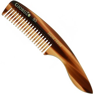 Giorgio G85 Small Mens Beard & Mustache Comb, Fine Tooth Pocket Comb