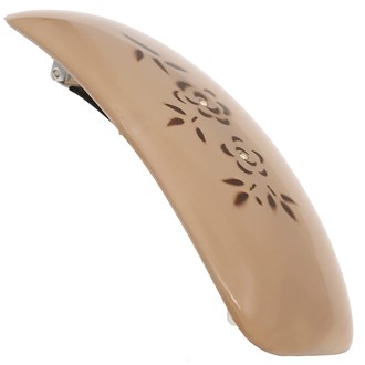 Camila Paris CP3438 Large Brown French Hair Barrette Rectangular