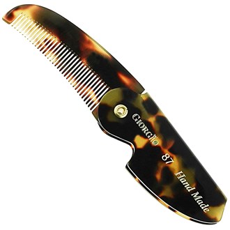 Giorgio G87 Folding Pocket Comb for Men Small Handmade Tokyo, Saw Cut