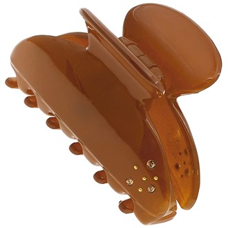 Camila Paris CP2112 Volume Brown French Hair Clip Claw No Slip Grip