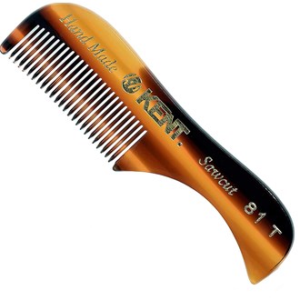 Kent 81T Men's Handmade Beard and Mustache Comb, X-Small Pocket Comb