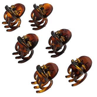 Camila Paris CP2374-6 Set of 6 Small Tortoise Women's French Hair Clip Claw