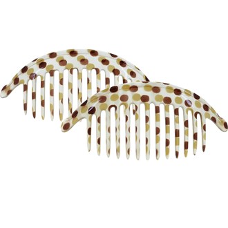 Camila Paris CP1248-2 Dots French Hair Side Comb Interlocking