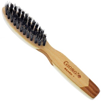 Giorgio GBRD1 Men's Beard & Mustache Brush 100% Natural Boar Bristle