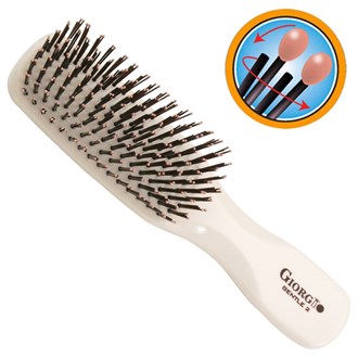 Giorgio GIO2IVY Ivory Gentle Hair Brush Detangle Soft Scalp Sensitive