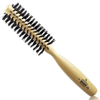 Kent LBR1 45mm Small Round Spiraled Pure Black Bristle Hair Brush