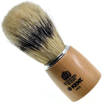 Kent VS70 Wooden Socket Large Pure Badger Bristle Shaving Brush